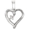 14k White Gold .02 Cttw. Diamond Heart Pendant