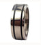 Black Enamel Inlay 8mm Comfort Fit Titanium Flat Band