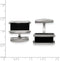 Stainless Steel, Black IP Rectangle Cuff Links