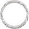 Hand-Braided 6.5mm Comfort Fit 14k White Gold Band, Size 8