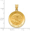 14k Yellow Gold Saint Michael Medal Pendant (32X22 MM)