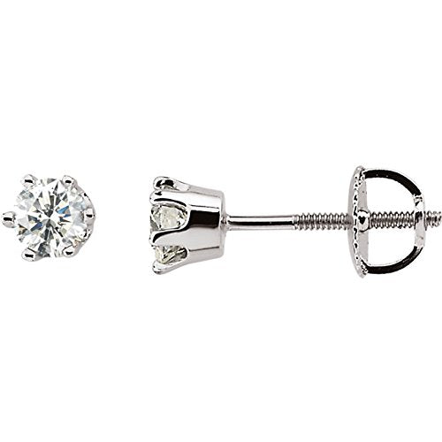 Diamond Stud Earrings, Rhodium-Plated 14k White Gold (.50 Cttw, Color GH, Clarity I1)