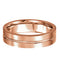 Satin Finish Grooved 3MM Comfort Fit 14k Rose Gold