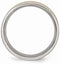 Men's Brushed Grey Titanium, Yellow IP Design 8mm Band, Size 8