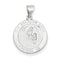 Rhodium-Plated 14k White Gold Our Guardian Angel Medal Pendant (21X19MM)