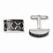 Black IP-Plated Stainless Steel Rectangle Cuff Links, 21X12MM