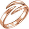 Negative Space Ring, 14k Rose Gold, Size 7.25