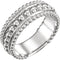 Mirror-Polished Beaded Ring, Rhodium-Plated 14k White Gold