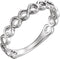 Infinity-Inspired Stackable Ring, Rhodium-Plated 14k White Gold