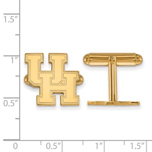 14K Yellow Gold University Of Houston Cuff Links, 16MM