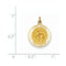 14k Yellow Gold St. George Medal Charm (23X16MM)