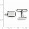 Rhodium-Plated Sterling Silver Rectangle Cuff Links, 16X11MM