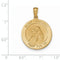 14k Yellow Gold St. Anthony Large Round Medal Pendant