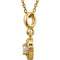 Diamond Halo-Style Necklace, 14k Yellow Gold, 18" (0.2 Ctw, Color G-H, Clarity I1)