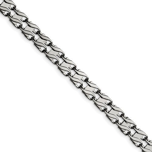 Men's Polished Stainless Steel 8mm Bracelet, 8.5"