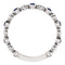 Chatham Created Blue Sapphire Beaded Ring, Rhodium-Plated 14k White Gold