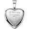 Girl's Sterling Silver 'Mi Primera Comunion' Cross Heart Locket Pendant