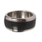 African Blackwood 10mm Comfort-Fit Matte Dome Titanium Band