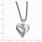 Edward Mirell Titanium Heart with Sterling Silver Pendant Necklace, 16"-18"