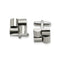 Stainless Steel Brushed Satin Square Cuff Links, 16MM