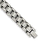 Men's Brushed and Polished Stainless Steel CZ Link Bracelet 8.5"