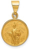 18k Yellow Gold St. Jude Medal Pendant (22X13MM)