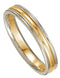 The Men's Jewelry Store (Unisex Jewelry) 14k White and Yellow Gold Half-Round 4mm Comfort-Fit Band