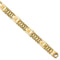 Men's Polished and Satin 14k Yellow Gold 12.5mm Link Bracelet, 8.5"