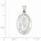 Rhodium-Plated 14k White Gold Sacred Heart Of Jesus Medal Pendant (27X11MM)