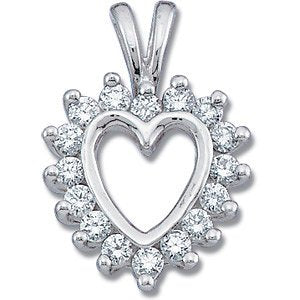 14k Yellow Gold .33 Cttw. Diamond Heart Pendant