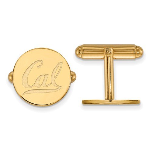 Gold-Plated Sterling Silver, University Of California Berkeley Cuff Links, 16MM