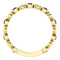 Genuine Amethyst Beaded Ring, 14k Yellow Gold