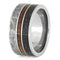 The Men's Jewelry Store (Unisex Jewelry) Dinosaur Bone, Gibeon Meteorite, Koa Wood 10mm Titanium Comfort-Fit Wedding Band