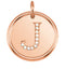 Diamond Initial "J" Pendant, 14k Rose Gold (.05 Ctw, Color G-H, Clarity I1)