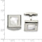 Stainless Steel Square Mother Of Pearl Cuff Links