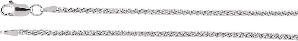 1.8mm Sterling Silver Wheat Chain, 18"