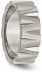 Satin-Brushed, Titanium Notched 8mm Wedding Band, Size 7