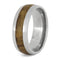 Whiskey Barrel Oak Wood 8mm Titanium Comfort-Fit Band