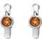 Citrine J-Hoop Earrings, Rhodium-Plated 14k White Gold