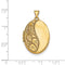 14k Yellow Gold Hand Engraved Oval Locket