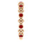 Genuine Ruby Beaded Ring, 14k Rose Gold