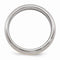 Gold Inlay Collection Brushed Gray Titanium, 14k Yellow Gold 6mm Domed Comfort-Fit Band