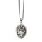 Stainless Steel Antiqued Miraculous Medal Necklace, 22" (40.13X26.31MM)