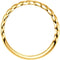 Rope Trimmed Stackable 2.5mm 14k Yellow Gold Ring