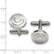 Stainless Steel Bullet Back Round Cuff Links, 15MM