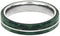 Green Box Elder Burl Wood 4mm Titanium Comfort-Fit Wedding Band, Size 12.75