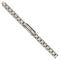 Men's Polished and Brushed Stainless Steel CZ Cross ID Bracelet, 9"