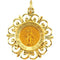 14k Yellow Gold Round Miraculous Medal (20x18 MM)