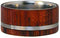 Bubinga Wood 8mm Comfort Fit Brushed Titanium Wedding Band, Size 12.5