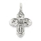 Sterling Silver Antiqued 4-Way Cross Medal (31X20MM)